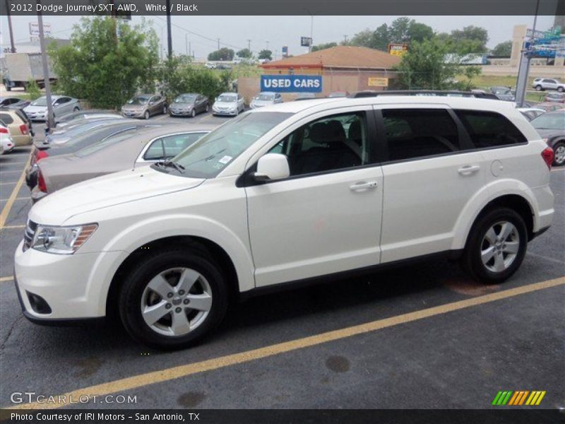 White / Black 2012 Dodge Journey SXT AWD