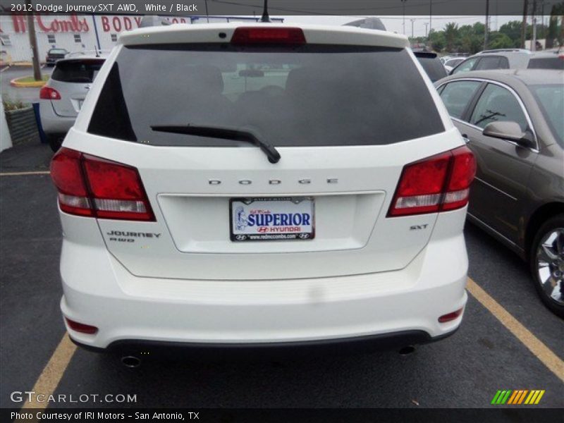 White / Black 2012 Dodge Journey SXT AWD