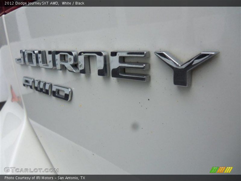 White / Black 2012 Dodge Journey SXT AWD