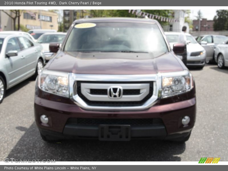 Dark Cherry Pearl / Beige 2010 Honda Pilot Touring 4WD