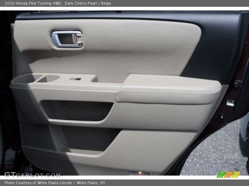 Dark Cherry Pearl / Beige 2010 Honda Pilot Touring 4WD