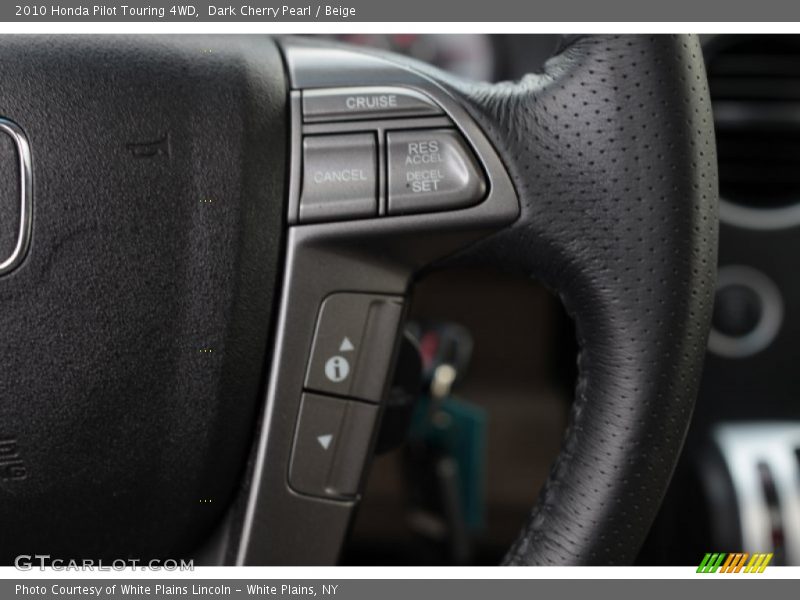 Dark Cherry Pearl / Beige 2010 Honda Pilot Touring 4WD