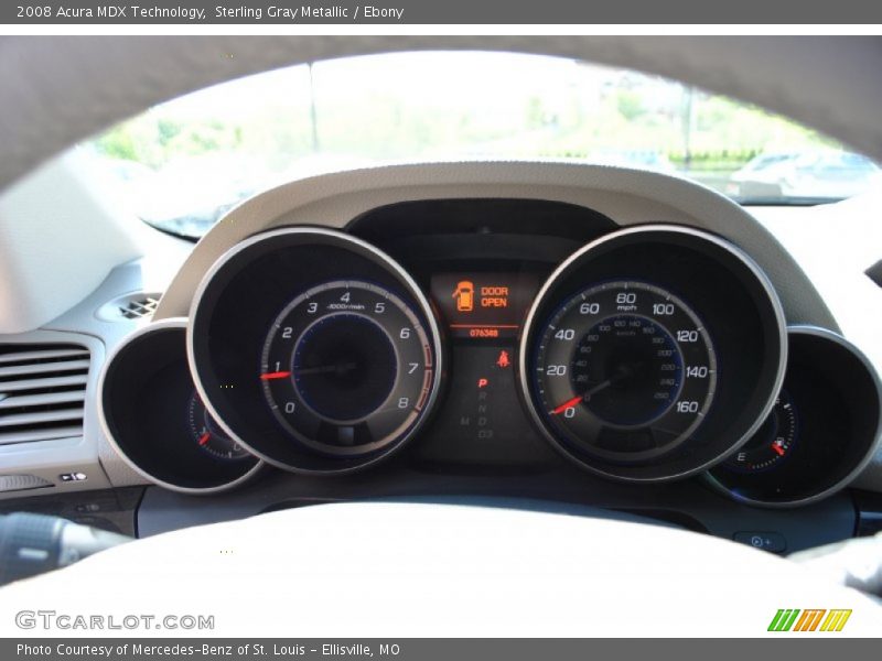 Sterling Gray Metallic / Ebony 2008 Acura MDX Technology