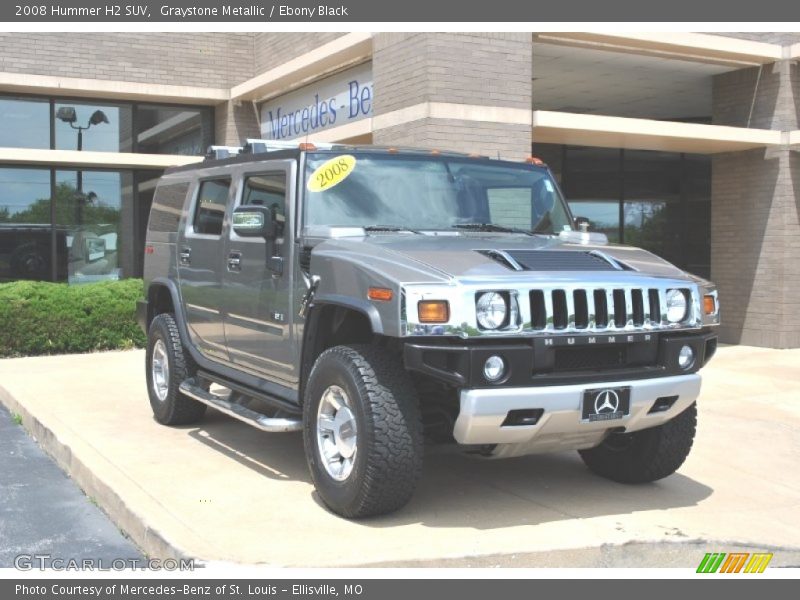 Graystone Metallic / Ebony Black 2008 Hummer H2 SUV
