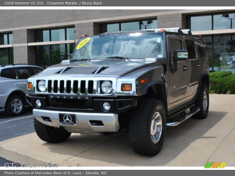 Graystone Metallic / Ebony Black 2008 Hummer H2 SUV