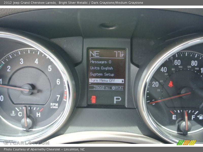 Bright Silver Metallic / Dark Graystone/Medium Graystone 2012 Jeep Grand Cherokee Laredo