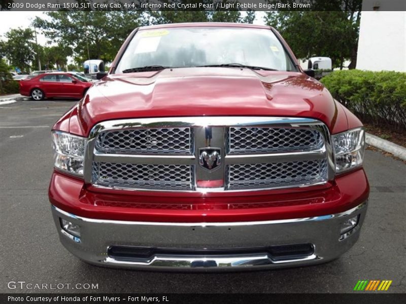  2009 Ram 1500 SLT Crew Cab 4x4 Inferno Red Crystal Pearl