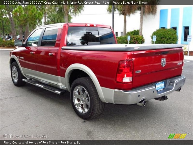 Inferno Red Crystal Pearl / Light Pebble Beige/Bark Brown 2009 Dodge Ram 1500 SLT Crew Cab 4x4