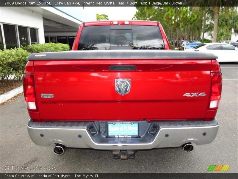 Inferno Red Crystal Pearl / Light Pebble Beige/Bark Brown 2009 Dodge Ram 1500 SLT Crew Cab 4x4