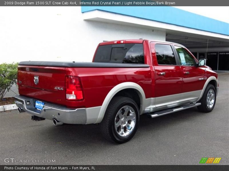 Inferno Red Crystal Pearl / Light Pebble Beige/Bark Brown 2009 Dodge Ram 1500 SLT Crew Cab 4x4