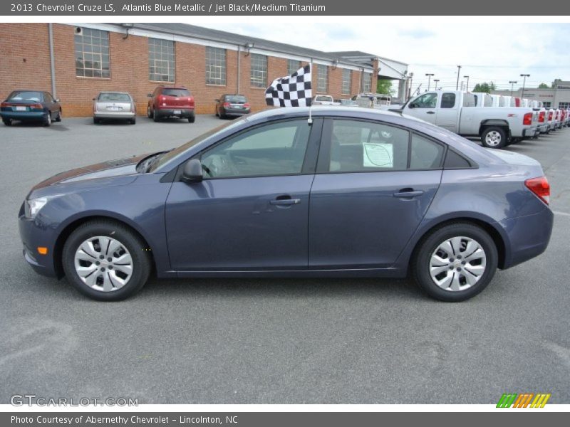 Atlantis Blue Metallic / Jet Black/Medium Titanium 2013 Chevrolet Cruze LS