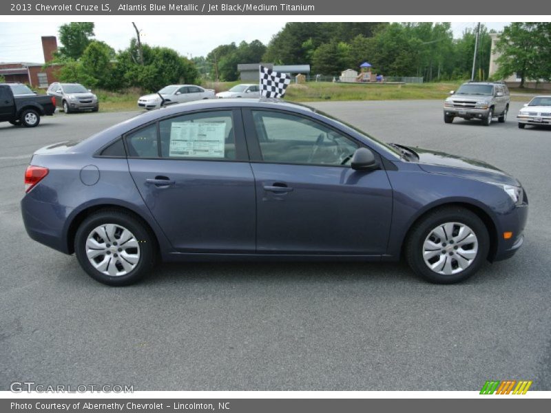 Atlantis Blue Metallic / Jet Black/Medium Titanium 2013 Chevrolet Cruze LS