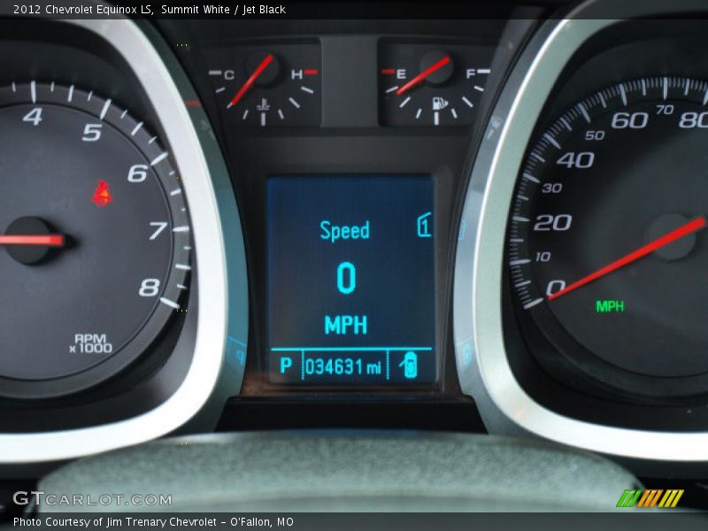 Summit White / Jet Black 2012 Chevrolet Equinox LS