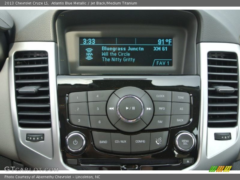 Atlantis Blue Metallic / Jet Black/Medium Titanium 2013 Chevrolet Cruze LS