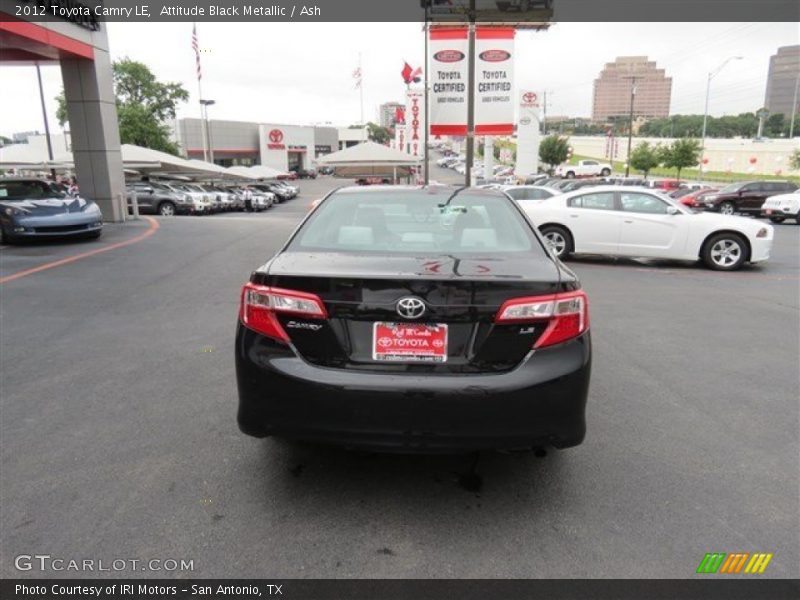 Attitude Black Metallic / Ash 2012 Toyota Camry LE