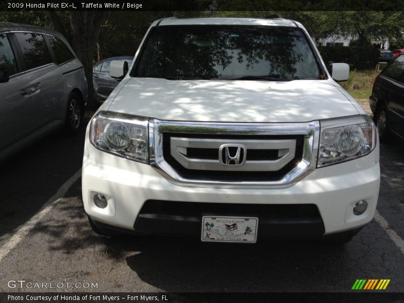 Taffeta White / Beige 2009 Honda Pilot EX-L