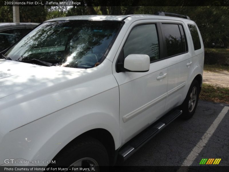 Taffeta White / Beige 2009 Honda Pilot EX-L