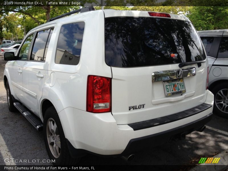 Taffeta White / Beige 2009 Honda Pilot EX-L