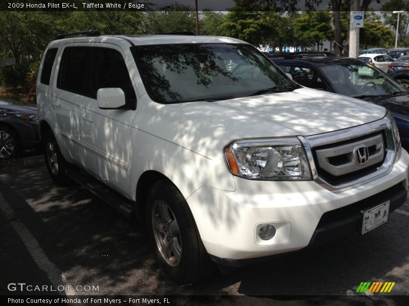 Taffeta White / Beige 2009 Honda Pilot EX-L