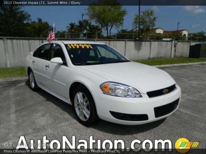 Summit White / Ebony 2013 Chevrolet Impala LTZ