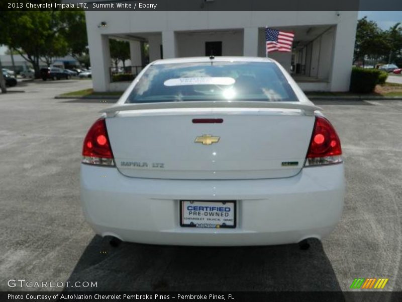 Summit White / Ebony 2013 Chevrolet Impala LTZ