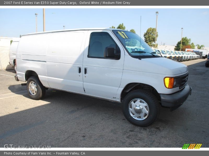 Oxford White / Medium Flint Grey 2007 Ford E Series Van E350 Super Duty Cargo