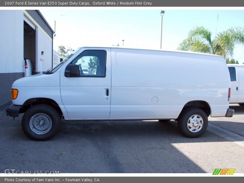 Oxford White / Medium Flint Grey 2007 Ford E Series Van E350 Super Duty Cargo