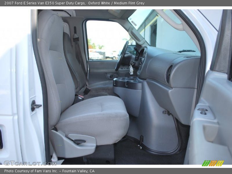 Oxford White / Medium Flint Grey 2007 Ford E Series Van E350 Super Duty Cargo