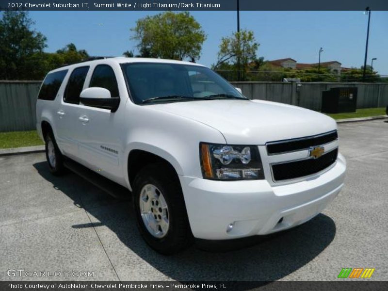 Summit White / Light Titanium/Dark Titanium 2012 Chevrolet Suburban LT