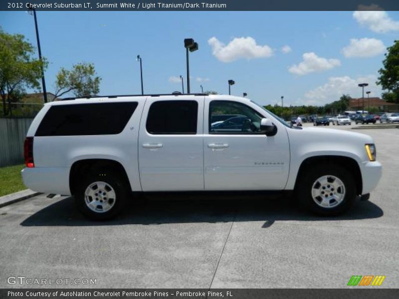 Summit White / Light Titanium/Dark Titanium 2012 Chevrolet Suburban LT