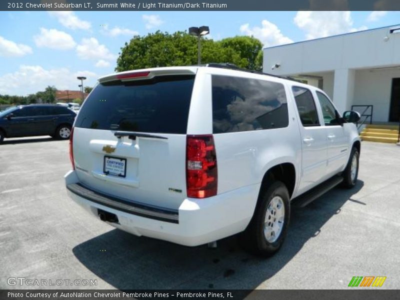 Summit White / Light Titanium/Dark Titanium 2012 Chevrolet Suburban LT