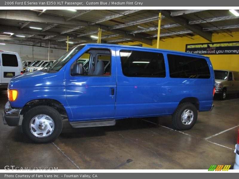 Custom Blue / Medium Flint Grey 2006 Ford E Series Van E350 XLT Passenger