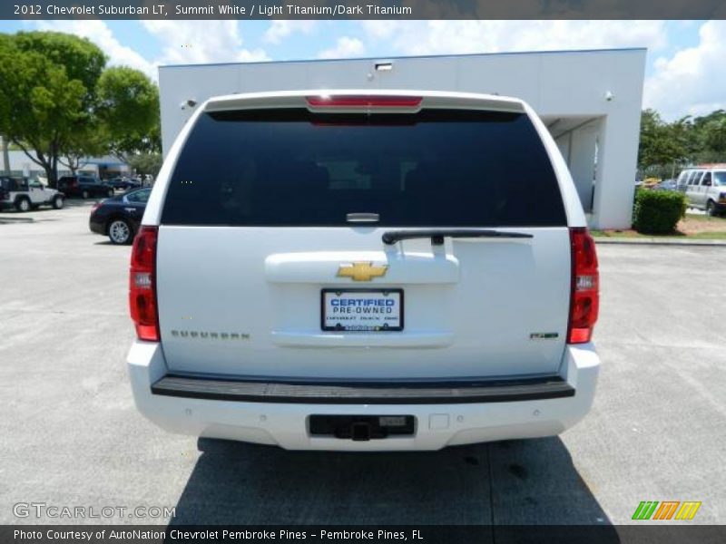 Summit White / Light Titanium/Dark Titanium 2012 Chevrolet Suburban LT