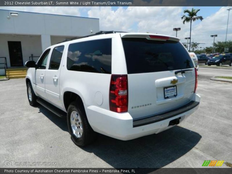 Summit White / Light Titanium/Dark Titanium 2012 Chevrolet Suburban LT