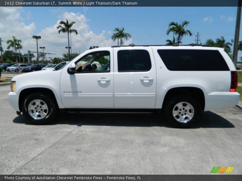 Summit White / Light Titanium/Dark Titanium 2012 Chevrolet Suburban LT