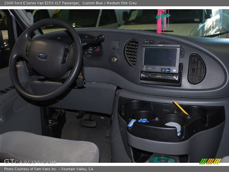 Custom Blue / Medium Flint Grey 2006 Ford E Series Van E350 XLT Passenger