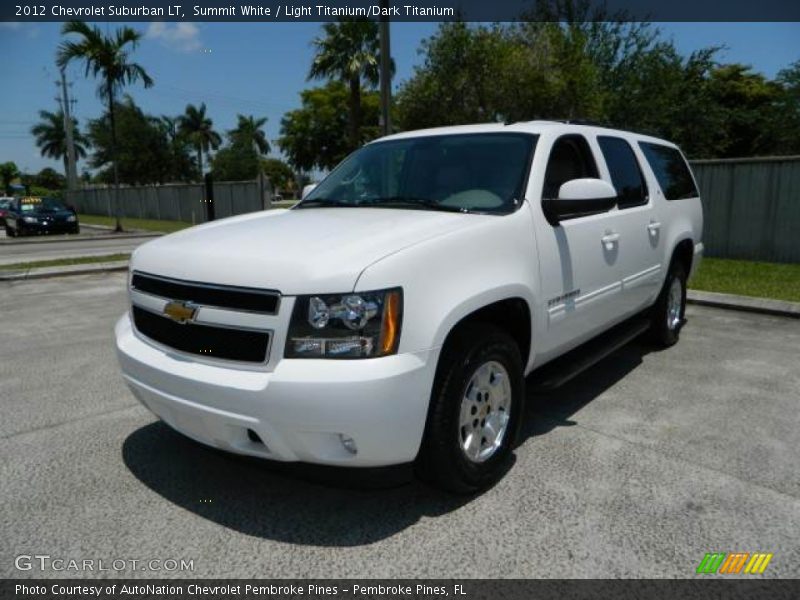 Summit White / Light Titanium/Dark Titanium 2012 Chevrolet Suburban LT