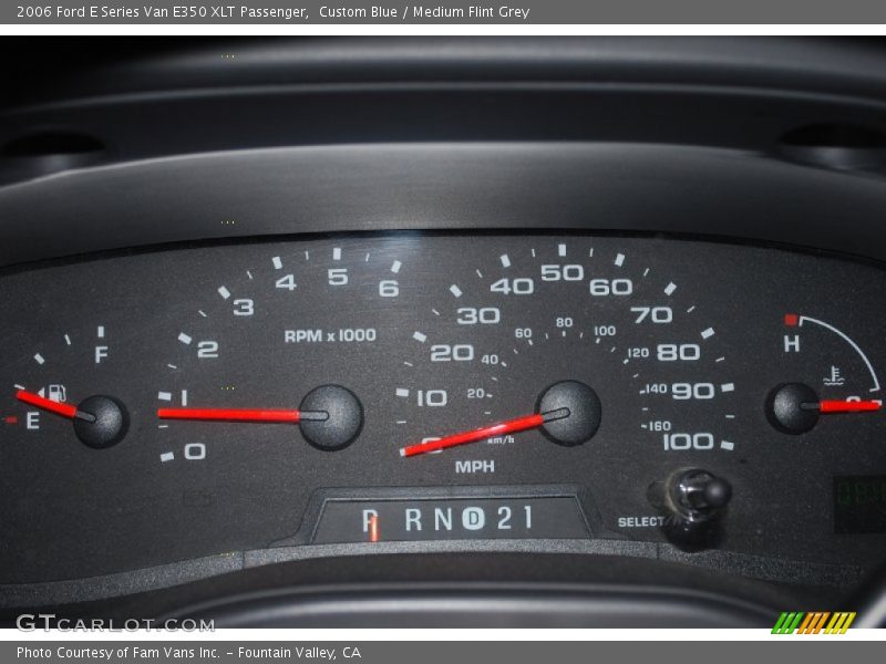 Custom Blue / Medium Flint Grey 2006 Ford E Series Van E350 XLT Passenger