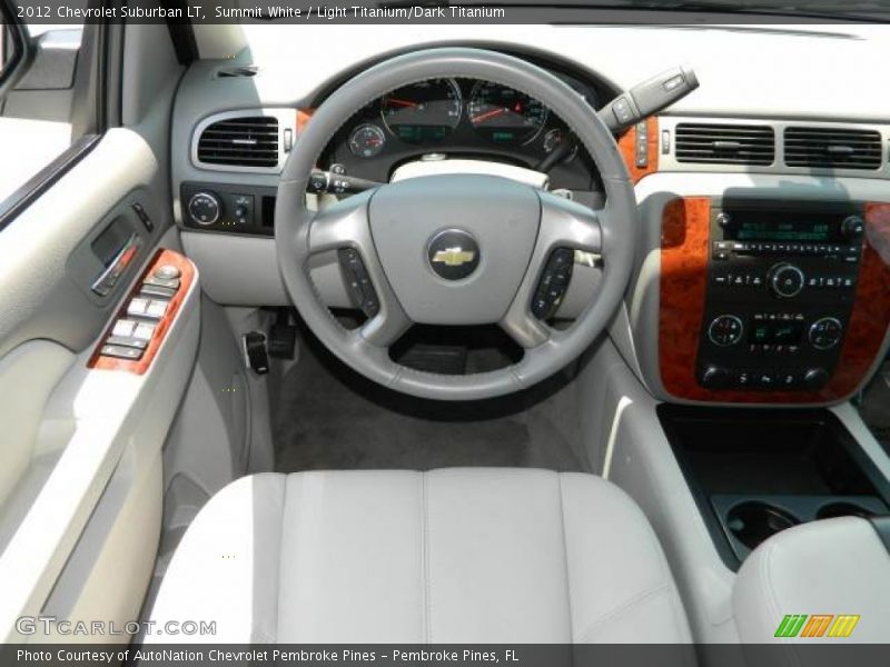 Summit White / Light Titanium/Dark Titanium 2012 Chevrolet Suburban LT
