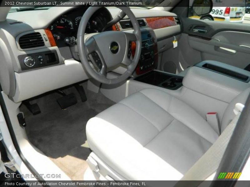 Summit White / Light Titanium/Dark Titanium 2012 Chevrolet Suburban LT