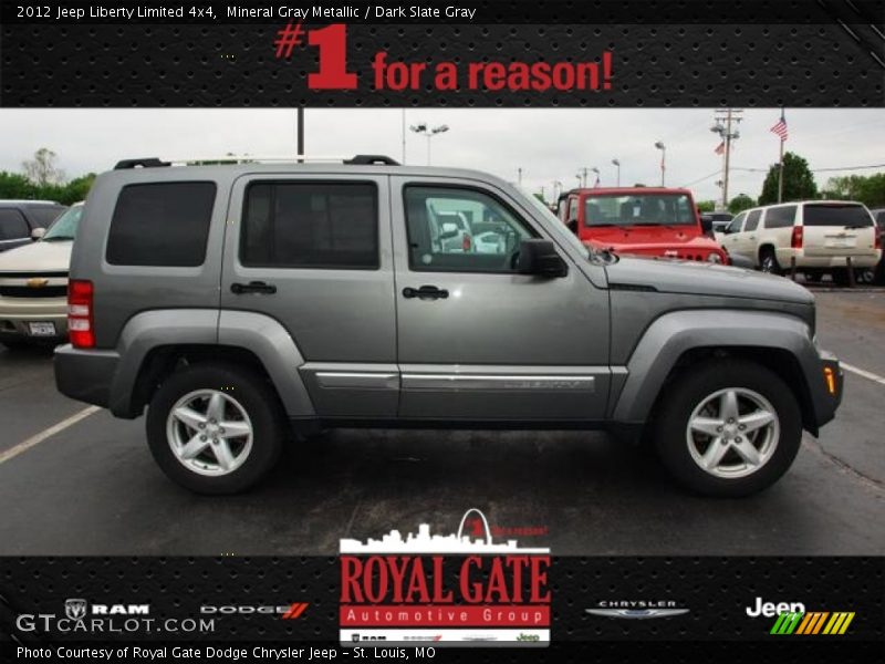 Mineral Gray Metallic / Dark Slate Gray 2012 Jeep Liberty Limited 4x4