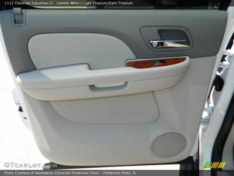 Summit White / Light Titanium/Dark Titanium 2012 Chevrolet Suburban LT