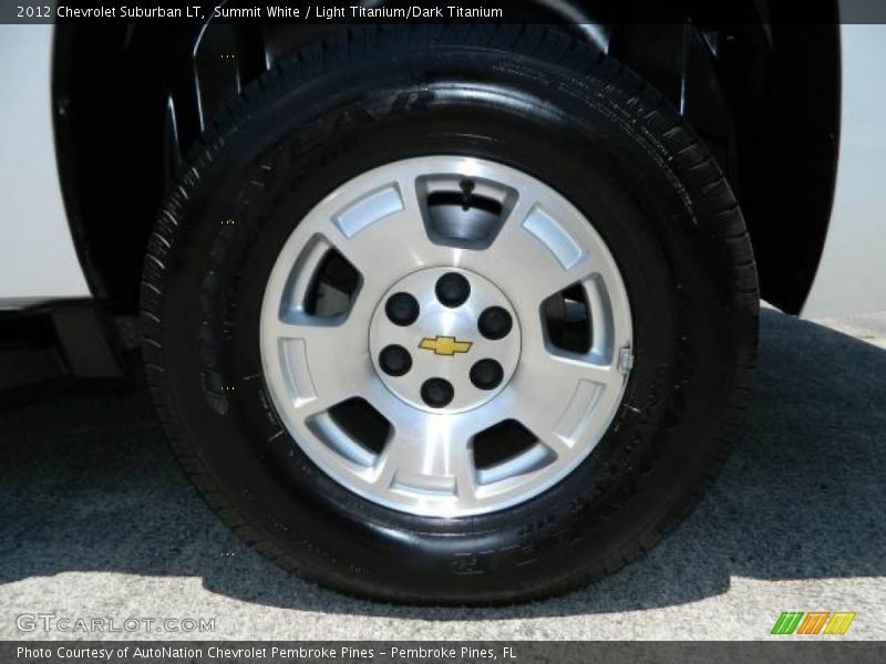 Summit White / Light Titanium/Dark Titanium 2012 Chevrolet Suburban LT