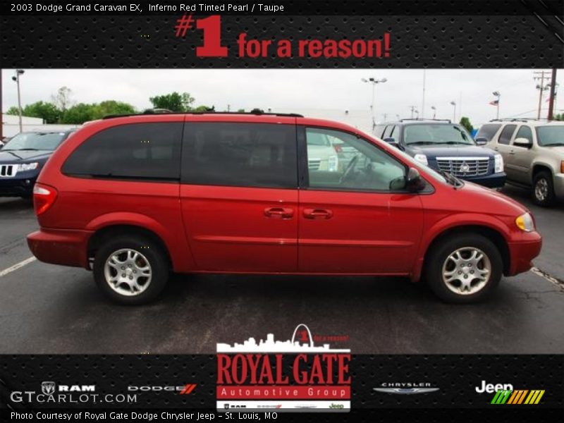 Inferno Red Tinted Pearl / Taupe 2003 Dodge Grand Caravan EX
