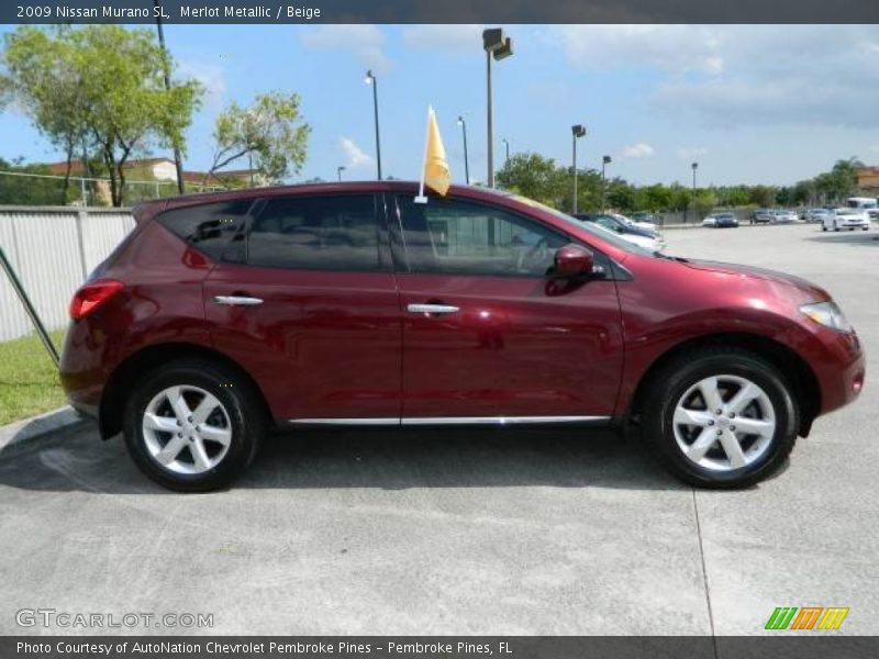 Merlot Metallic / Beige 2009 Nissan Murano SL