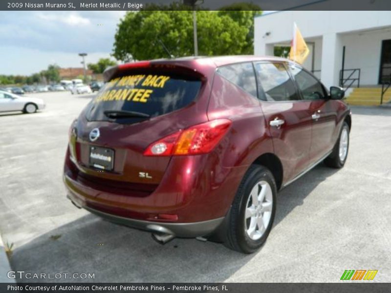 Merlot Metallic / Beige 2009 Nissan Murano SL