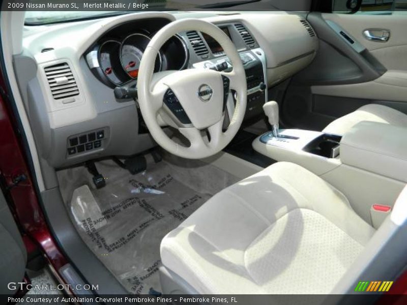 Merlot Metallic / Beige 2009 Nissan Murano SL