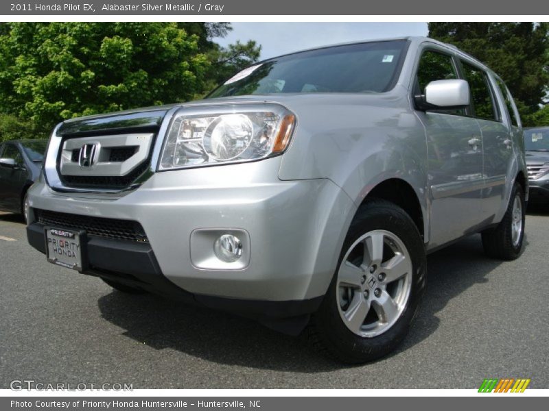Alabaster Silver Metallic / Gray 2011 Honda Pilot EX