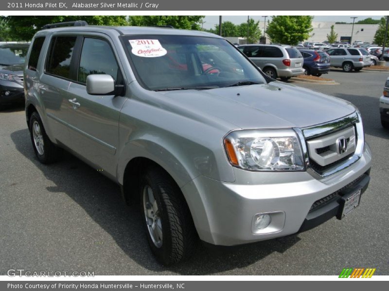 Alabaster Silver Metallic / Gray 2011 Honda Pilot EX