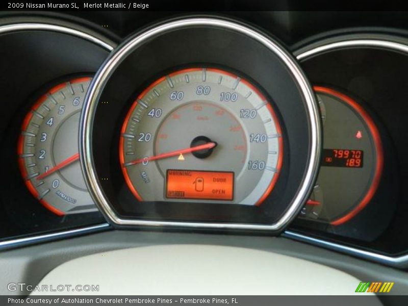 Merlot Metallic / Beige 2009 Nissan Murano SL